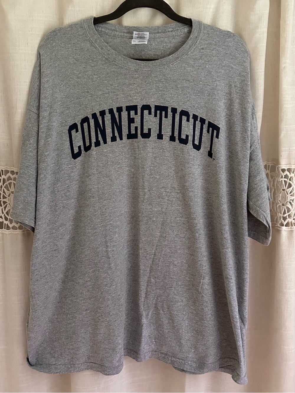 Gildan Grey T-Shirt with Navy Connecticut Arch